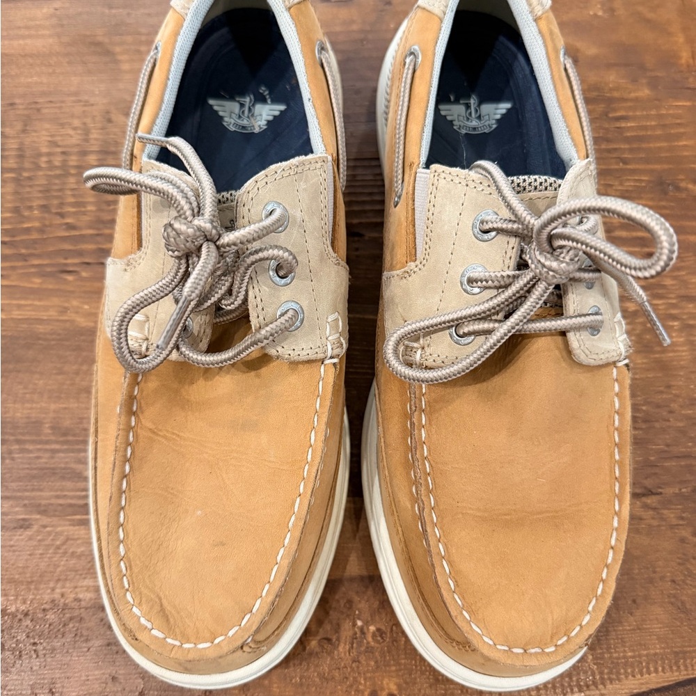 Dockers Light Brown and Beige Boat Shoes